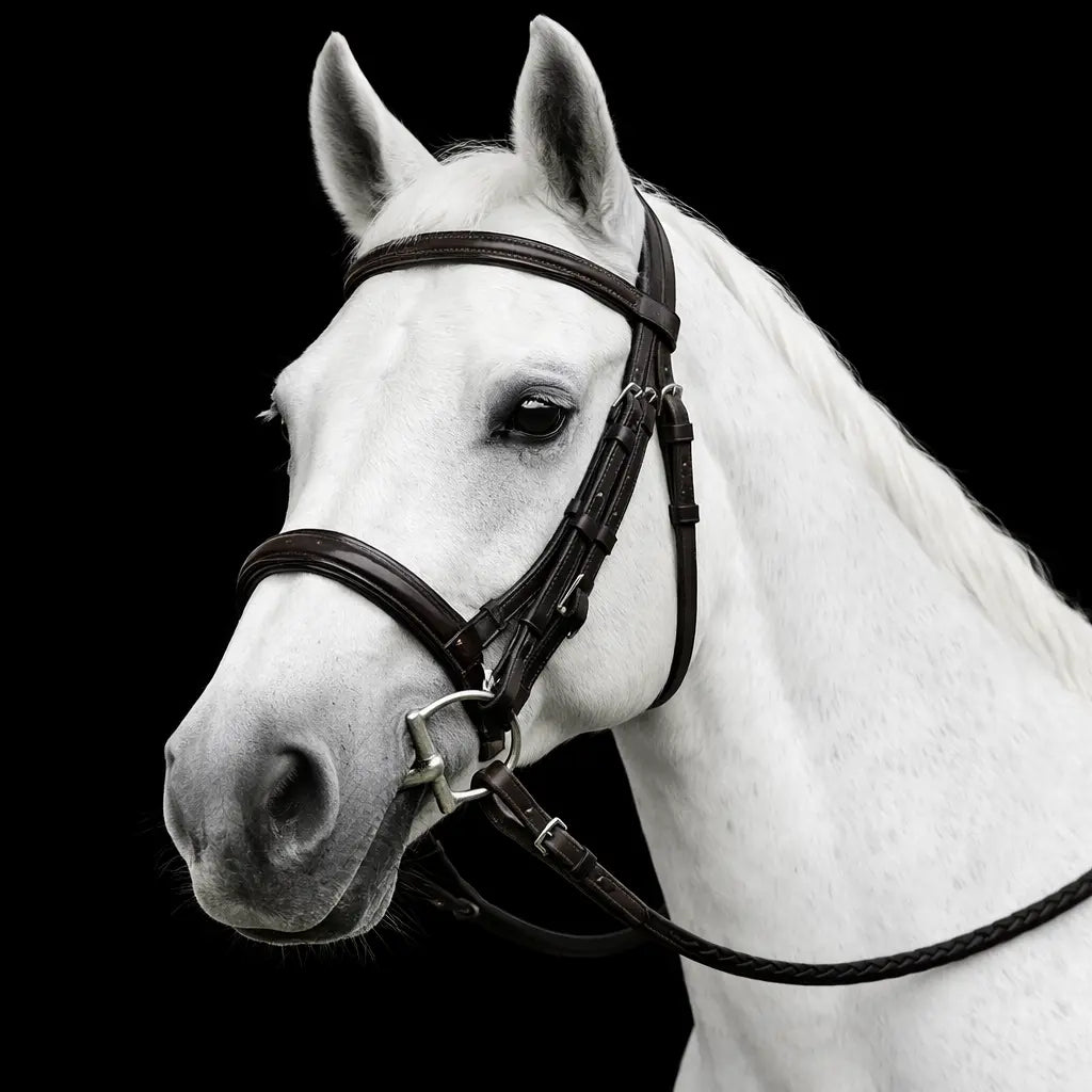 Signature Series: Round Raised Padded Monocrown Snaffle Bridle