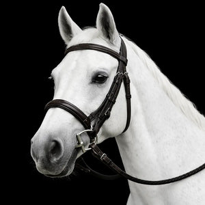 Signature Series: Round Raised Padded Monocrown Snaffle Bridle