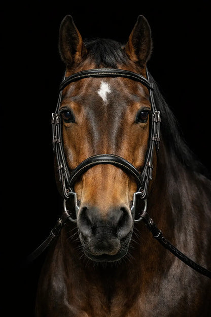 Silver Spur: Hand Braided Snaffle Bridle