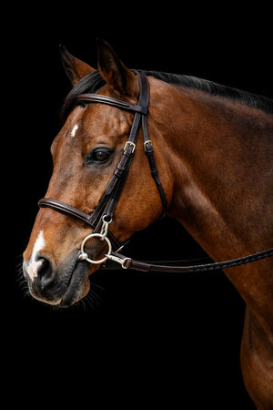 Silver Spur: Raised Snaffle Bridle with Snaps