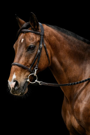 Silver Spur: Raised Snaffle Bridle with Snaps