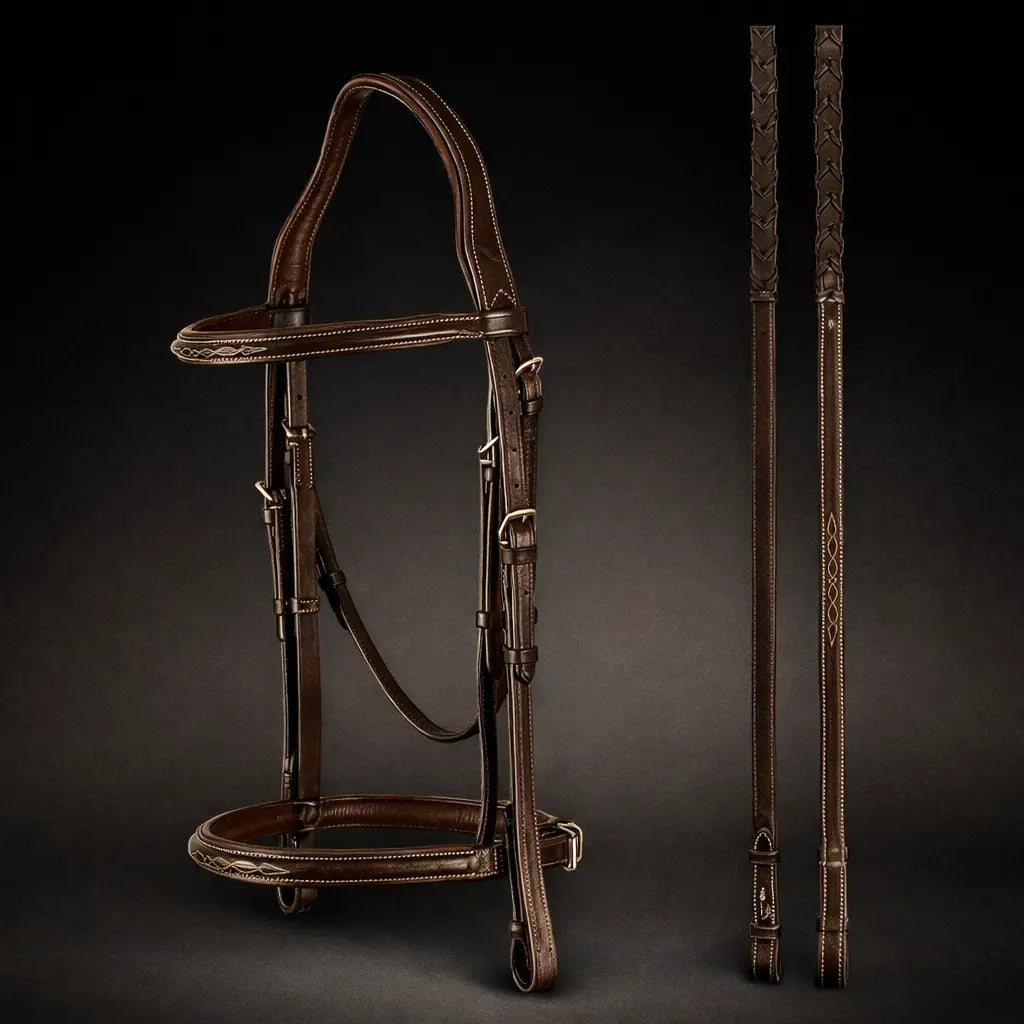 Silver Spur: Fancy Stitched Padded Monocrown Snaffle Bridle Bobby's English Tack