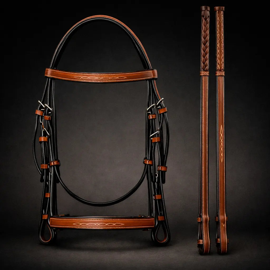 Signature Series: Square Raised Snaffle Bridle My Store