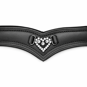 Silver Spur Crystal Heart Shaped Browband