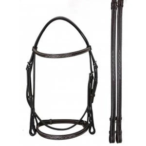 Signature Series Raised Fancy Stitched Snaffle Bridle