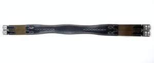 Signature Series Fancy Stitched Single Side Elastic Leather Girth