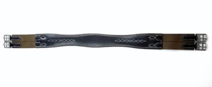 Signature Series Fancy Stitched Single Side Elastic Leather Girth
