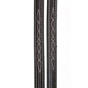 Signature Series Round Raised Fancy Stitched Rubber Reins