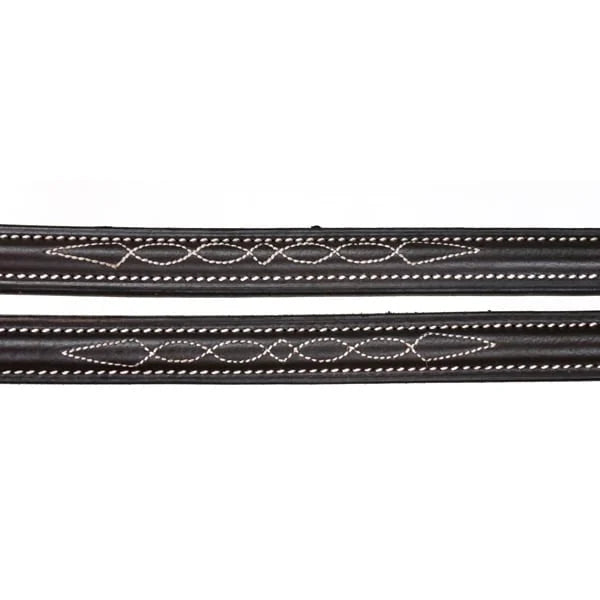 Signature Series Round Raised Fancy Stitched Rubber Reins