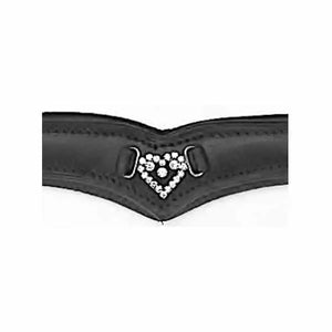 Silver Spur Crystal Heart Shaped Browband