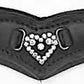 Silver Spur Crystal Heart Shaped Browband