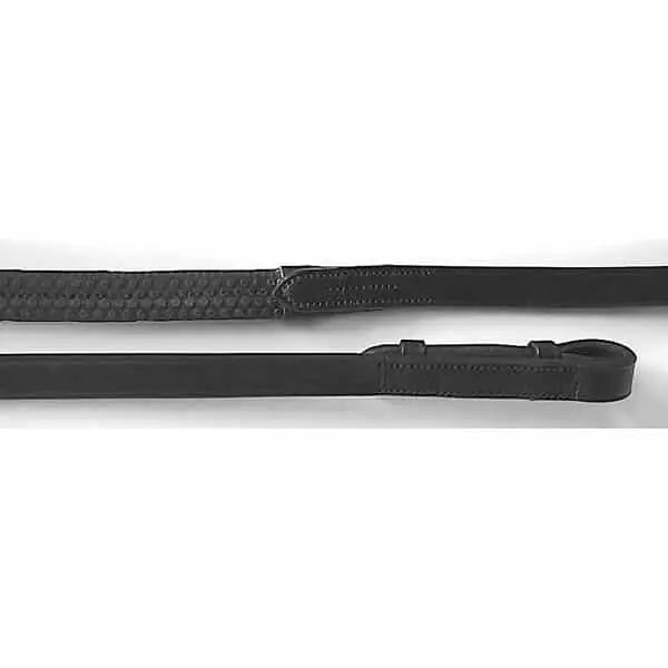 Silver Spur Flat Rubber Reins with Leather Ends