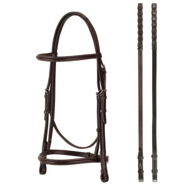 Silver Spur Plain Raised Snaffle Bridle