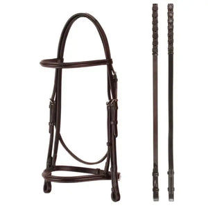 Silver Spur Plain Raised Snaffle Bridle