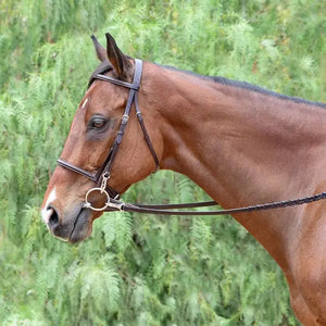 Silver Spur Raised Snaffle Bridle with Snaps