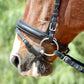 Silver Spur Padded Crank Dressage Bridle with Flash