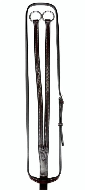 Signature Series Square Raised Fancy Stitched Running Martingale